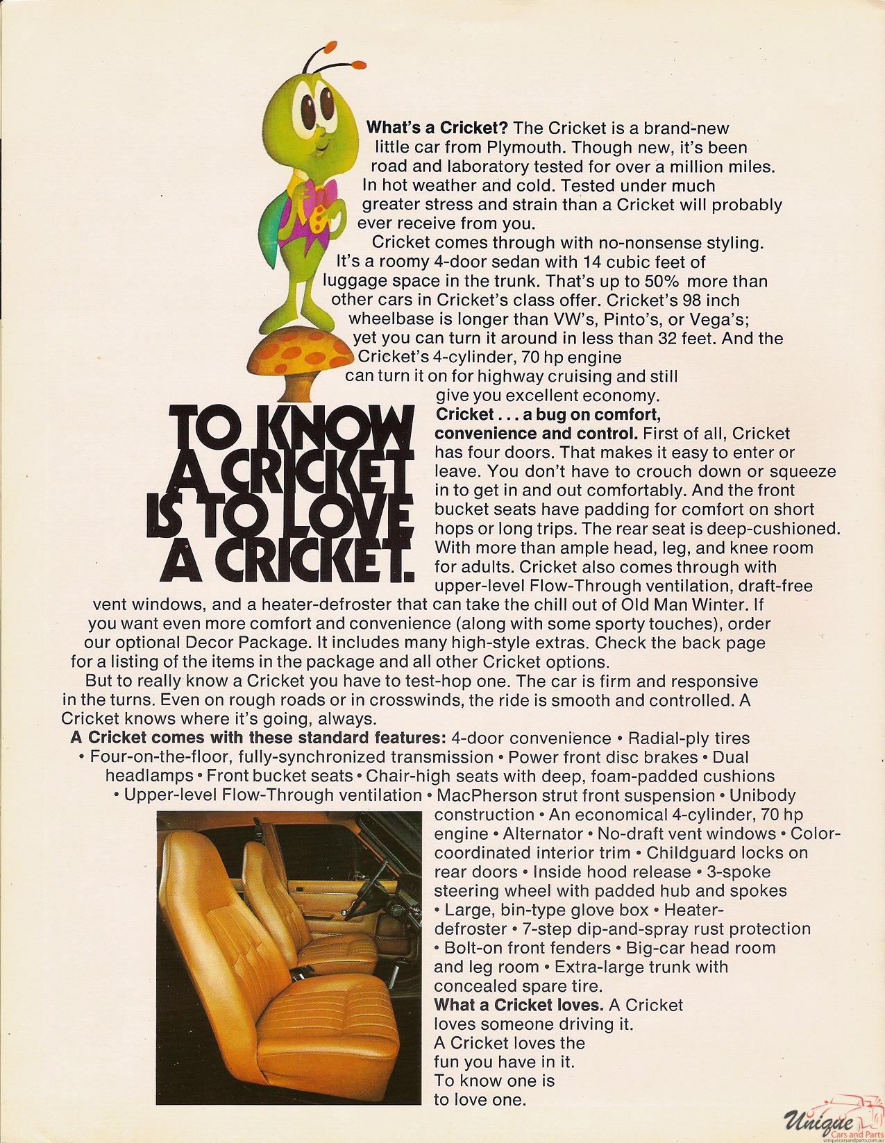 1971 Plymouth Cricket Brochure Page 3